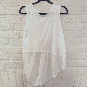 Rag & Bone Asymmetrical Burnout Cotton Tank S